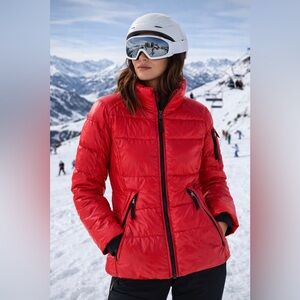 Walter Baker Red Puffer Jacket | Women’s Small | Ski Style Down Jacket
